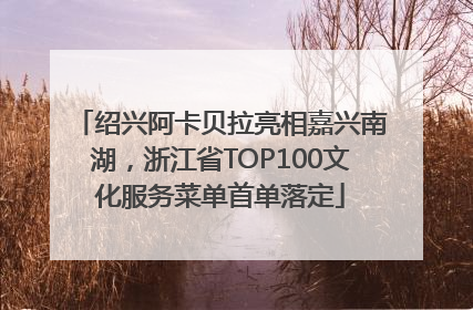绍兴阿卡贝拉亮相嘉兴南湖，浙江省TOP100文化服务菜单首单落定